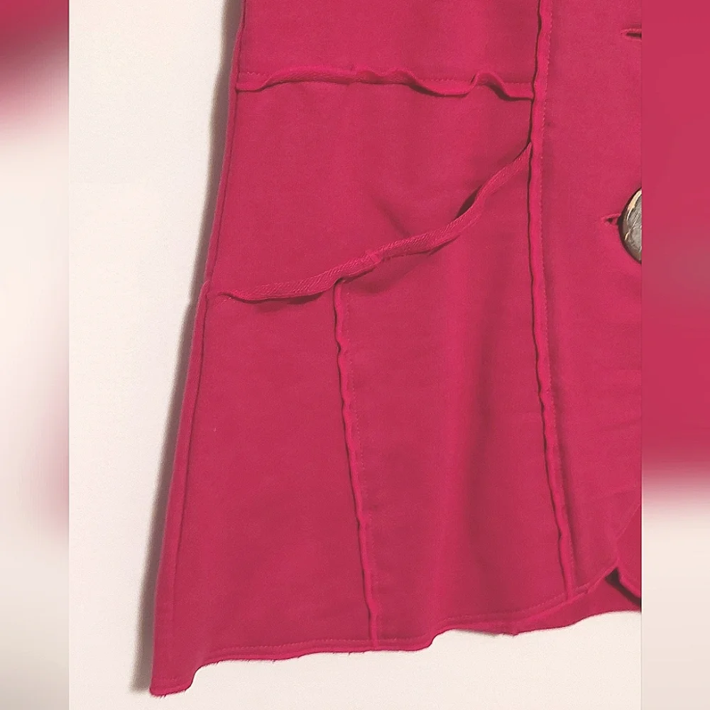 Neon Buddha Women's Pink Long Sleeved Button Front Jacket EUC Size XS - Picture 11 of 15